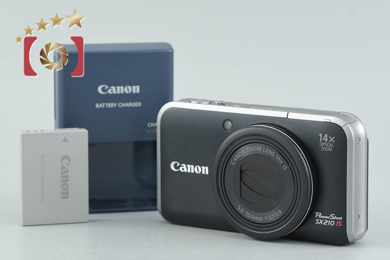 [Used] Canon PowerShot SX210 IS Black Compact Digital Camera