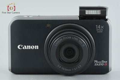 [Used] Canon PowerShot SX210 IS Black Compact Digital Camera