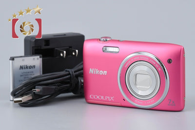 Used Nikon COOLPIX S3500 Strawberry Pink Compact Digital Camera
