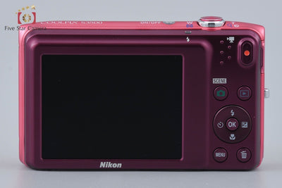 Used Nikon COOLPIX S3500 Strawberry Pink Compact Digital Camera