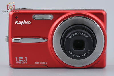【中古】SANYO 三洋電機 DSC-X1260 レッド コンパクトデジタルカメラ