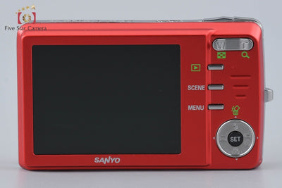 【中古】SANYO 三洋電機 DSC-X1260 レッド コンパクトデジタルカメラ