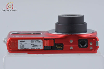 【中古】SANYO 三洋電機 DSC-X1260 レッド コンパクトデジタルカメラ