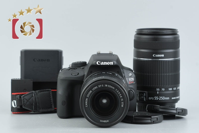 Used Canon EOS Kiss X7 Double Zoom Kit Black
