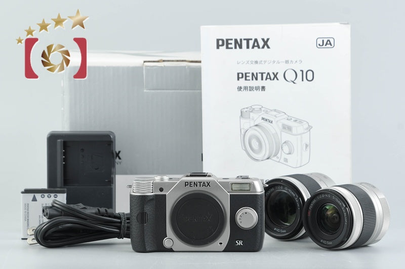 [Used] PENTAX Q10 Double Zoom Lens Kit Silver, Low Shutter Count, With Original Box
