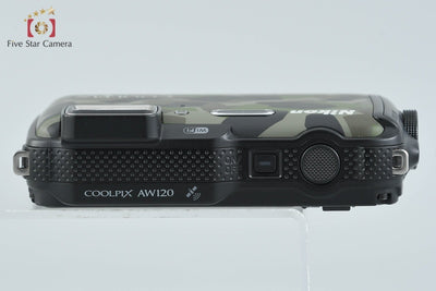 [Used] Nikon COOLPIX AW120 Camouflage Green Compact Digital Camera