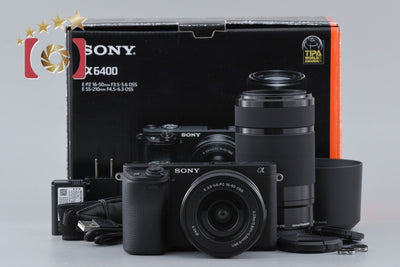 【中古】SONY ソニー α6400 ILCE-6400 ダブルズームレンズキット ブラック シャッター回数僅少 元箱付き