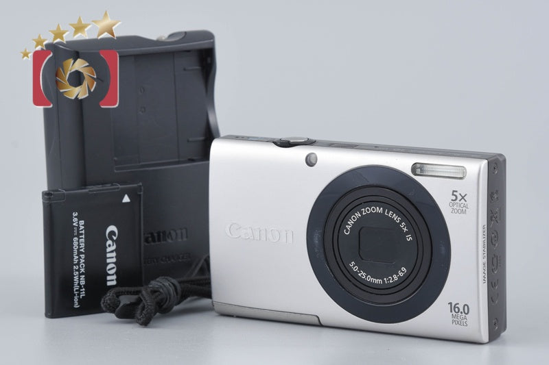 [Used] Canon PowerShot A3400 IS Silver Compact Digital Camera