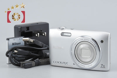 [Used] Nikon COOLPIX S3500 Crystal Silver Compact Digital Camera