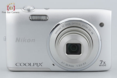 [Used] Nikon COOLPIX S3500 Crystal Silver Compact Digital Camera