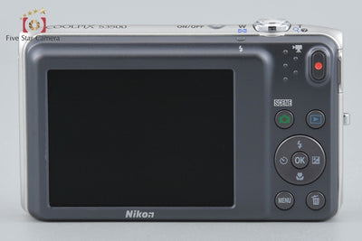 [Used] Nikon COOLPIX S3500 Crystal Silver Compact Digital Camera