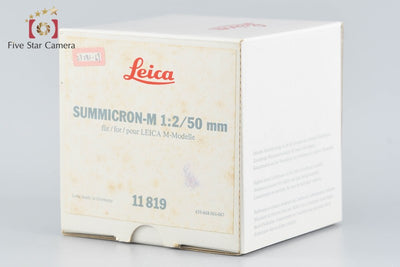[Used] Leica Summicron-M 50mm f/2 E39 3rd Generation Black with Original Box