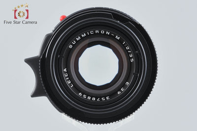 [Used] Leica Summicron-M 35mm f/2 E39 4th Generation 7-element Black with original box