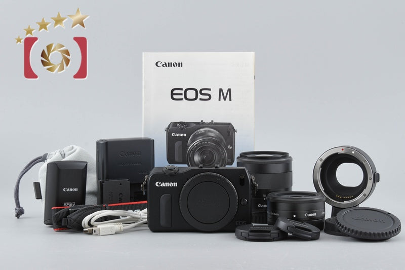 [Used] Canon EOS M Double Lens Kit Black