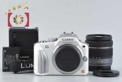 [Used] Panasonic DMC-G3 Shell White + LUMIX G VARIO 14-42mm f/3.5-5.6 ASPH. MEGA O.I.S. H-FS014042 Low Shutter Count