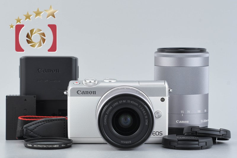 [Used] Canon EOS M100 Double Zoom Lens Kit White