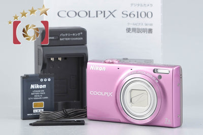 [Used] Nikon COOLPIX S6100 Gloss Pink Compact Digital Camera