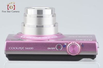 [Used] Nikon COOLPIX S6100 Gloss Pink Compact Digital Camera
