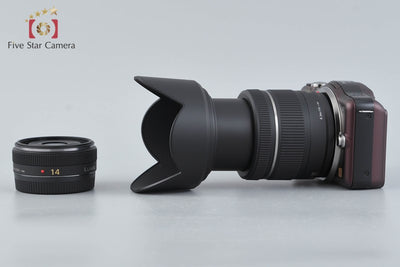 [Used] Panasonic LUMIX DMC-GF3 Sensual Brown Double Lens Kit, Low Shutter Count, With Original Box