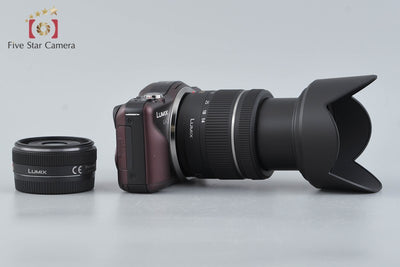 [Used] Panasonic LUMIX DMC-GF3 Sensual Brown Double Lens Kit, Low Shutter Count, With Original Box