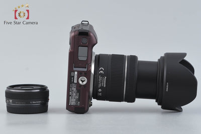 [Used] Panasonic LUMIX DMC-GF3 Sensual Brown Double Lens Kit, Low Shutter Count, With Original Box