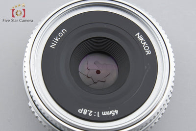 [Used] Nikon Nikkor Ai-S 45mm f/2.8 P Silver with Original Box