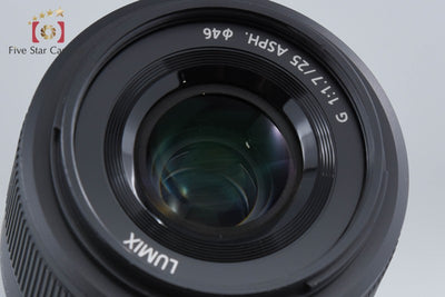 [Used] Panasonic LUMIX G 25mm f/1.7 ASPH. H-H025 Black