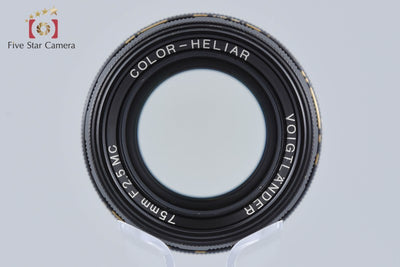 Used] Voigtlander COLOR-HELIAR 75mm f/2.5 MC Black L39 Leica Screw Mount Overhauled April 2026