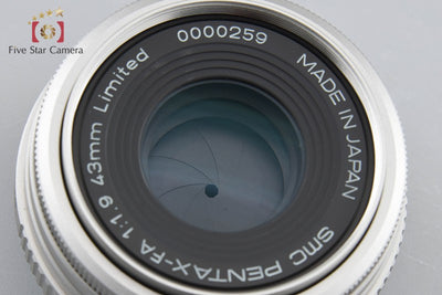 【中古】PENTAX ペンタックス SMC FA 43mm f/1.9 Limited シルバー