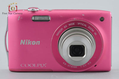 Used: Nikon COOLPIX S3300 Strawberry Pink Compact Digital Camera