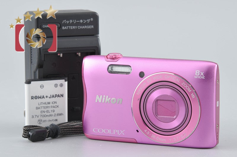 [Used] Nikon COOLPIX S3700 Pink Compact Digital Camera