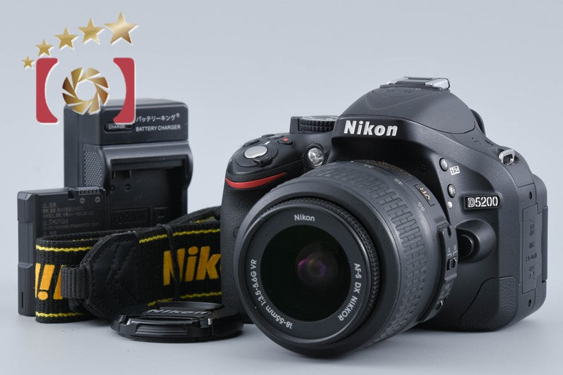 中古】Nikon ニコン D5200 18-55 VR レンズキット ブラック シャッター 中古】Nikon ニコン D5200 18-55 VR レンズキット ブラック シャッター