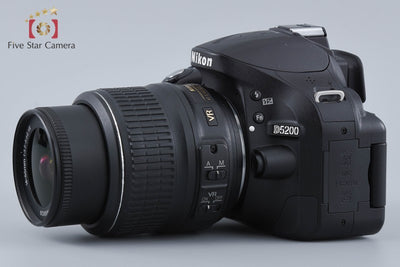 【中古】Nikon ニコン D5200 18-55 VR レンズキット ブラック シャッター回数僅少