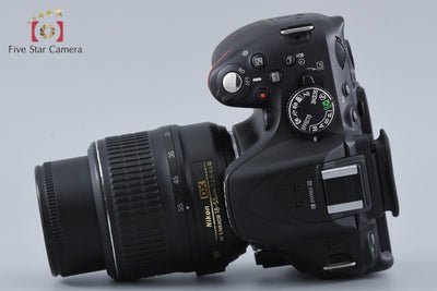 【中古】Nikon ニコン D5200 18-55 VR レンズキット ブラック シャッター回数僅少