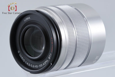 [Used] Panasonic LUMIX G VARIO 45-150mm f/4-5.6 ASPH. MEGA O.I.S. H-FS45150 Silver