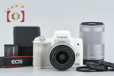 [Used] Canon EOS Kiss M2 Double Zoom Lens Kit White