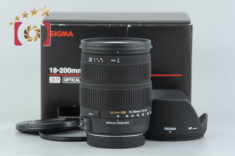 【中古】SIGMA シグマ 18-200mm f/3.5-6.3 DC OS キヤノン用 元箱付き