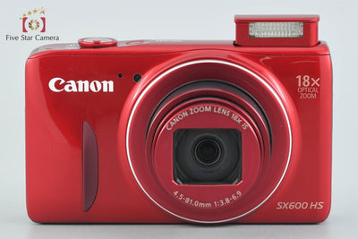 [Used] Canon PowerShot SX600 HS Red Compact Digital Camera
