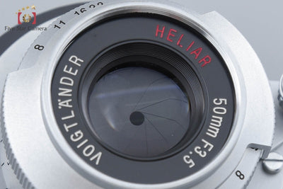 [Used] Voigtlander フォクトレンダー HELIAR 50mm f/3.5 BESSA T HELIAR 101 YEARS MODEL Set Lens L39 Leica Screw Mount