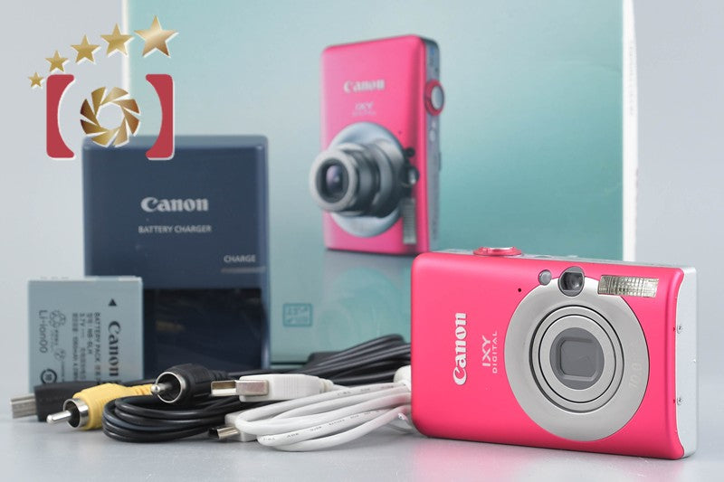 [Used] Canon IXY Digital 110 IS Red Compact Digital Camera with Original Box