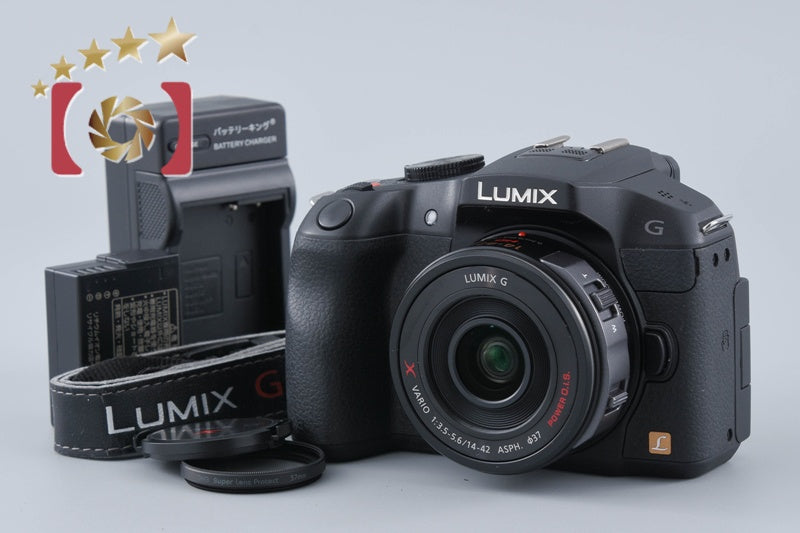 [Used] Panasonic LUMIX DMC-G6 Black + LUMIX G X VARIO 14-42mm f/3.5-5.6 ASPH. POWER O.I.S. H-PS14042, low shutter count