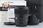 [Used] SIGMA Art 35mm f/1.4 DG HSM for Canon with Original Box