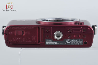 【中古】Nikon ニコン 1 J3 レッド ミラーレス一眼カメラ シャッター回数僅少