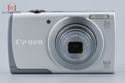 【中古】Canon キヤノン PowerShot A3500 IS シルバー コンパクトデジタルカメラ