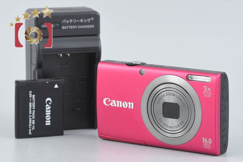 [Used] Canon PowerShot A2300 Red Compact Digital Camera