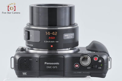 [Used] Panasonic DMC-GF5X 14-42mm Power Zoom Lens Kit, Esprit Black, Low Shutter Count