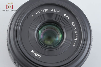 [Used] Panasonic LUMIX G 20mm f/1.7 ASPH. H-H020 with Original Box