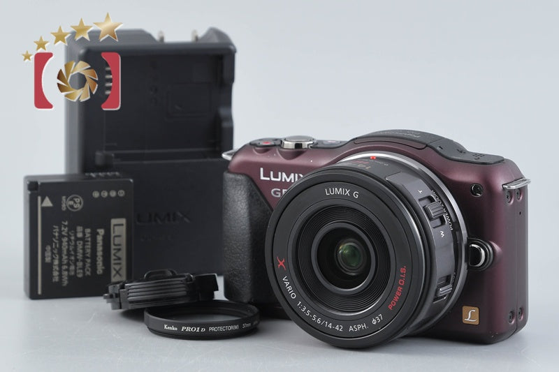 【中古】Panasonic パナソニック LUMIX DMC-GF5 14-42mm 電動ズームレンズキット センシュアルブラウン シャッター回数僅少
