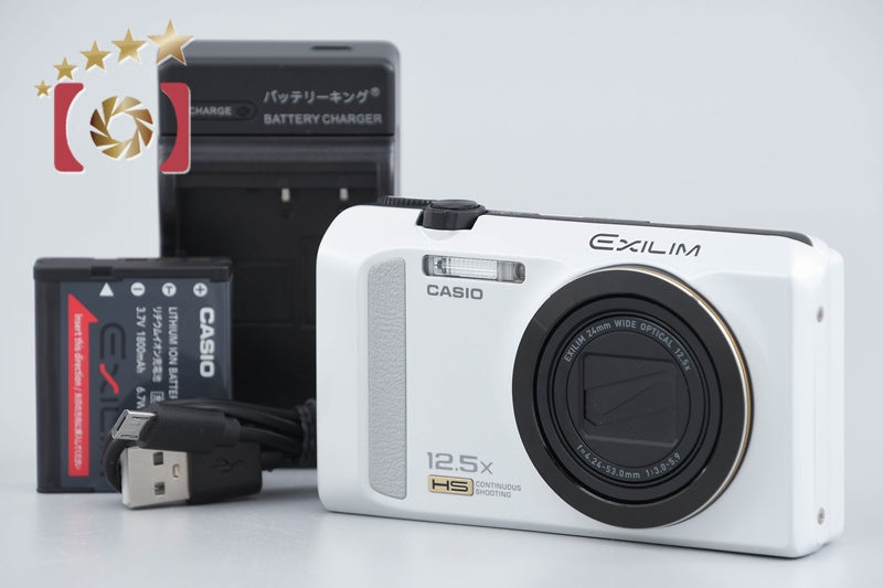 【中古】Casio カシオ EXILIM EX-ZR200 ホワイト コンパクトデジタルカメラ