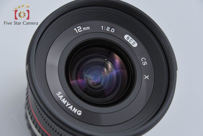 [Used] SAMYANG 12mm f/2 NCS CS for Fujifilm X-mount with original box